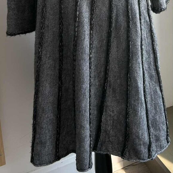 Joseph Ribkoff Dark Heather Grey Shawl Collar Faux-Fur Long Coatigan – US L - Picture 9 of 14